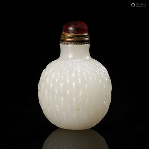 Chinese White Jade Snuff Bottle