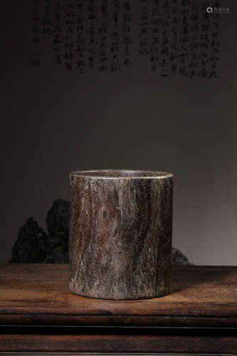 Chinese Sandalwood Brush Pot