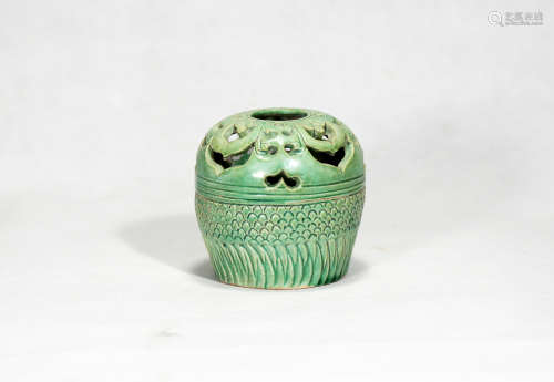 Chinese Green Glazed Incense Burner