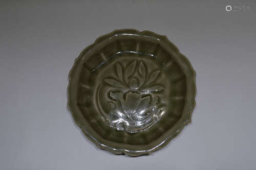 Chinese Yaozhou Kiln Engraved Porcelain Plate