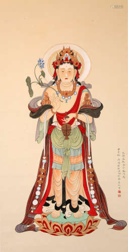 Pu Ru'S Painting Of Buddha Statue