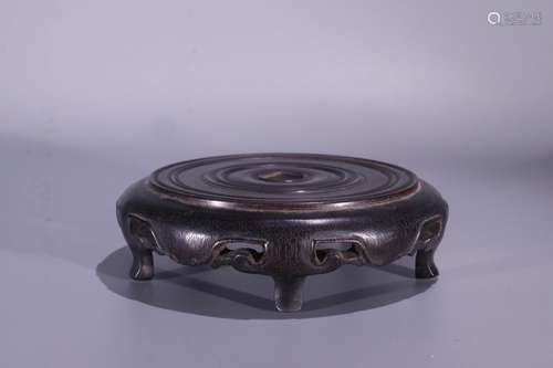 A Chinese Rosewood Base