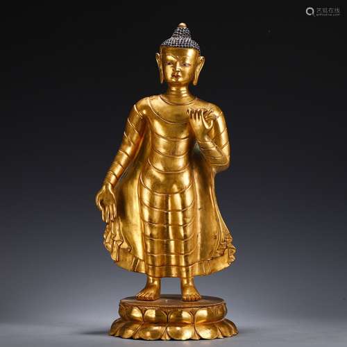 A Chinese Gilt Bronze Buddha