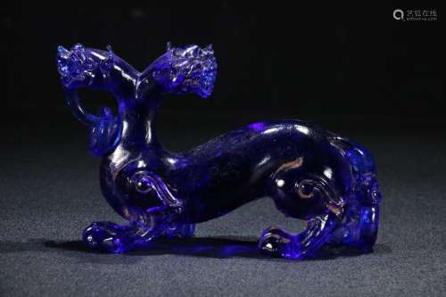 A Chinese Colored Glaze Ornament Of Dragon Shaped