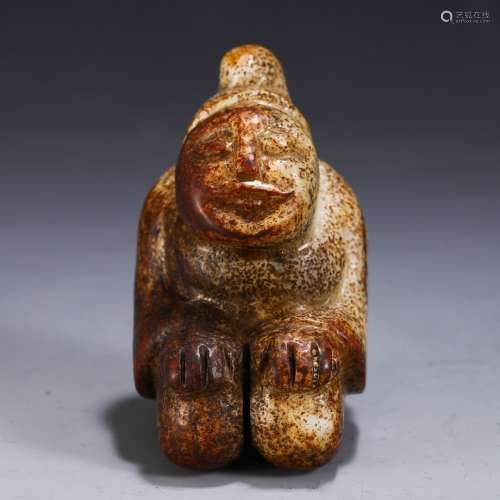 A Chinese Hetian Jade Figure Shaped Ornament