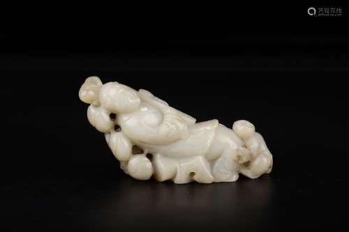 A Chinese Hetian Jade Ornament Of Story Carving