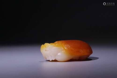 A Chinese Hetian Jade Pendant Of Turtle Shaped