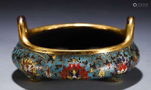 A Chinese Cloisonne Censer