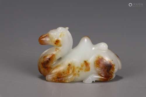 A Chinese Hetian Jade Ornament Of Camel Shaped