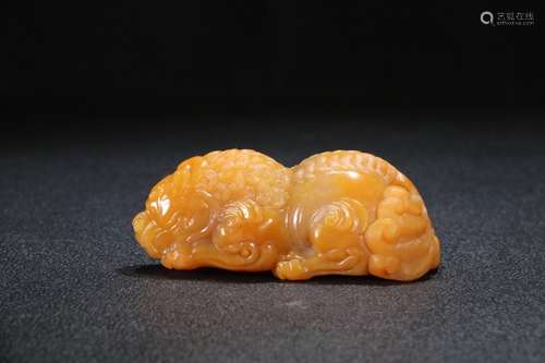 A Chinese Tianhuang Stone Seal Of Beast