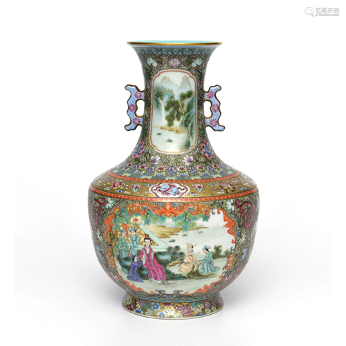 A Chinese Yangcai Floral Porcelain Vase