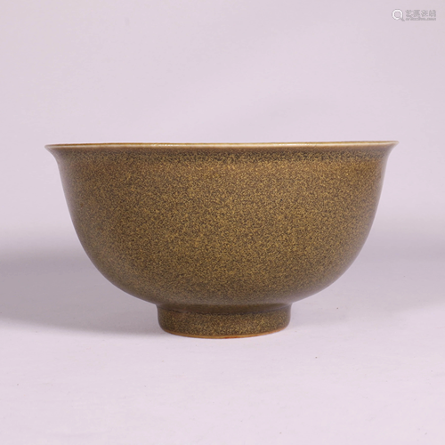 A Chinese tea dust Glazed Porcelain Bowl