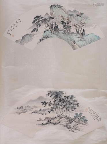 A Chinese Landscape Painting, Wu Hufan and Pu Xi…