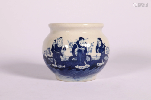 A Chinese Blue and White Figure Painted Porcelai…