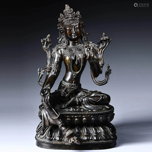 A Chinese Copper Tara Statue