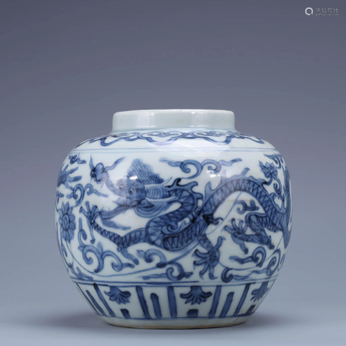 A Chinese Blue and White Dragon Pattern Porcelai…