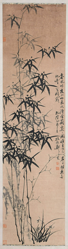 A Chinese Ink Painting of Bamboo, Zheng Banqiao …