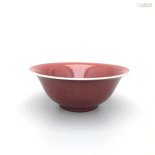 A Chinese Red Glaze Porcelain Bowl