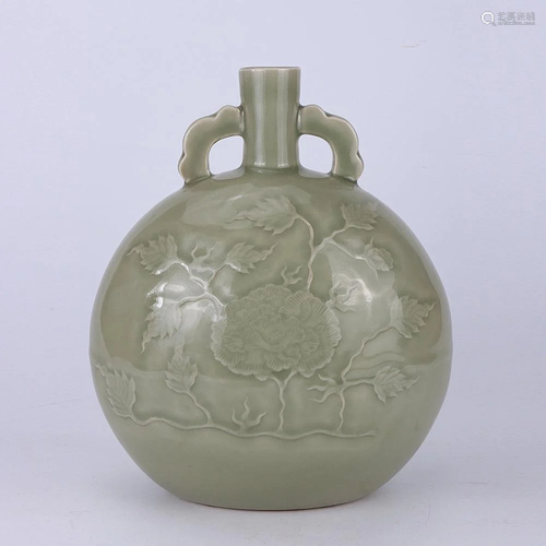 A Chinese Celadon Glazed Porcelain Vase