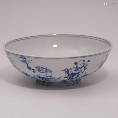 A Chinese Blue and White Eight immortal Porcelai…