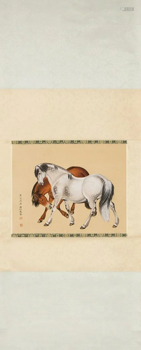 A Chinese Horse Painting, Ma Jin Mark