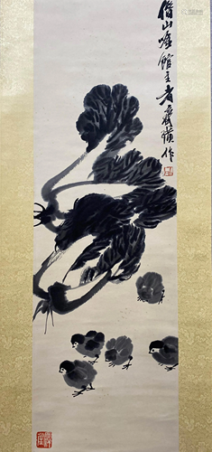 A Chinese Flower&bird Painting, Qi Baishi Mark