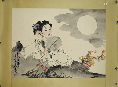 A Chinese Woman Painting