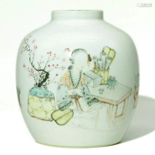 A Chinese Light colorful porcelain Jar