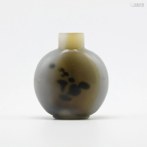 A Chinese Imitation Agate Snuff Bottle