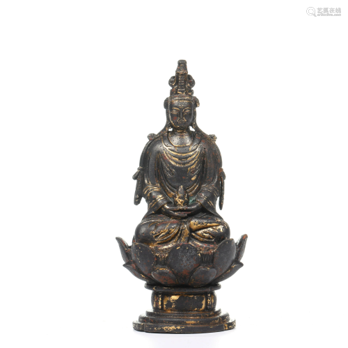 A Chinese Copper Bodhisattva Statue