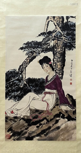 A Chinese Figure Painting, Xu Beihong Mark
