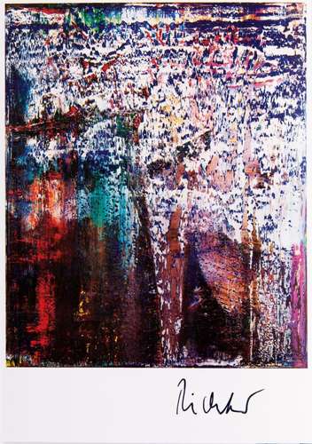 Gerhard Richter(Dresden 1932)FelsFarboffset, 15 x 10,5 cm, u. Mitte handsign. Richter,