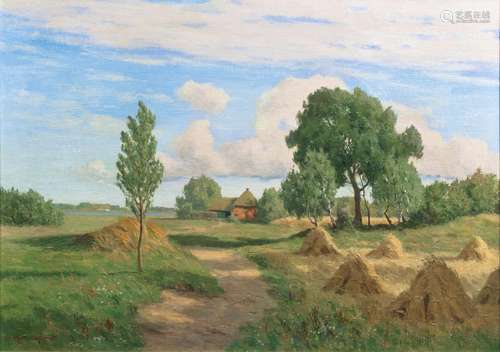 Paul Müller-Kaempff(Oldenburg/O. 1861 - Berlin 1941)Am Saaler BoddenÖl/Lw., 69 x 99 cm, l. u.