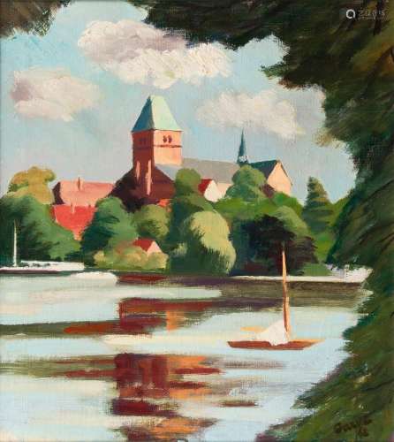 Theo Garvé(Offenbach 1902 - Hamburg 1987)Ratzeburger DomÖl/Lw., 60,5 x 54,5 cm, r. u. sign. und dat.