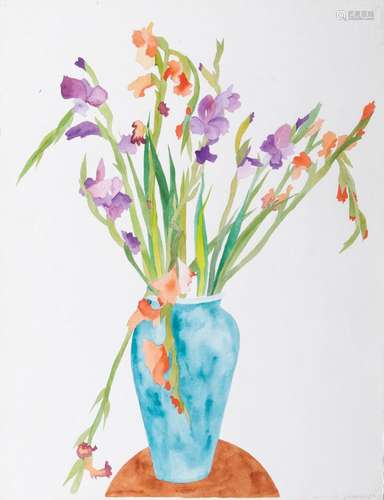 Jean Holabird(Boston 1946)Gladioli - PurpleAquarell, 76 x 56,5 cm, r. u. sign. und dat. Jean