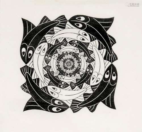 Maurits Cornelis Escher(Leeuwarden 1898 - Hilversum 1972)Regelmatige vlakverdeling I & II und