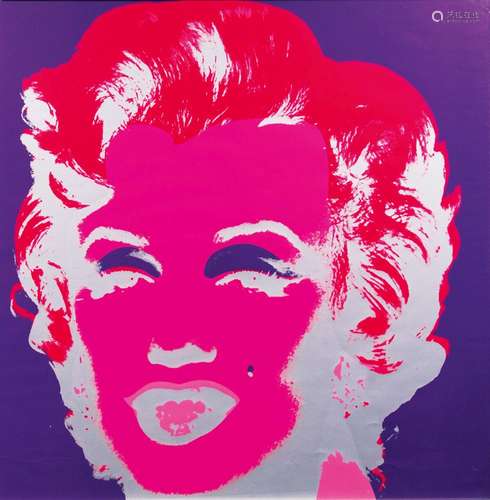 Andy Warhol(Pittsburgh 1928 - New York 1987), nachMarilynFarbsiebdruck, 83,5 x 83,5 cm, verso