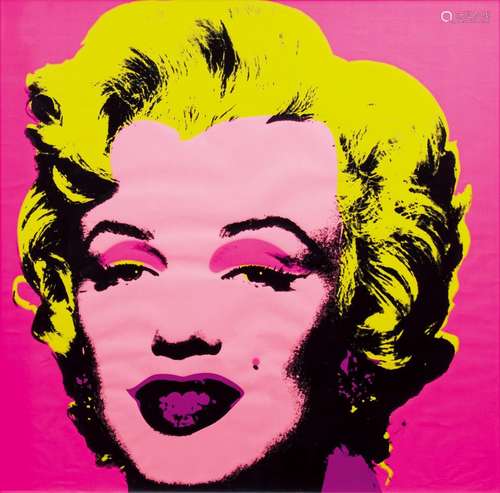 Andy Warhol(Pittsburgh 1928 - New York 1987), nachMarilynFarbsiebdruck, 83,5 x 83,5 cm, verso