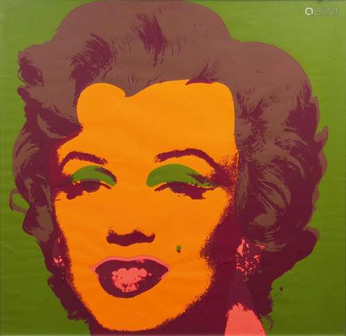 Andy Warhol(Pittsburgh 1928 - New York 1987), nachMarilynFarbsiebdruck, 83,5 x 83,5 cm, verso