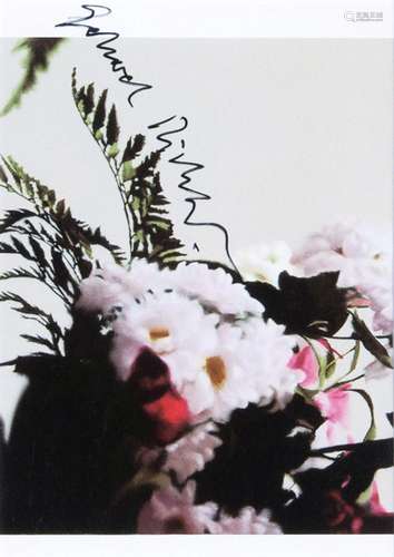 Gerhard Richter(Dresden 1932)BlumenFarboffset, 14 x 10 cm, l. u. handsign. Gerhard Richter, unter