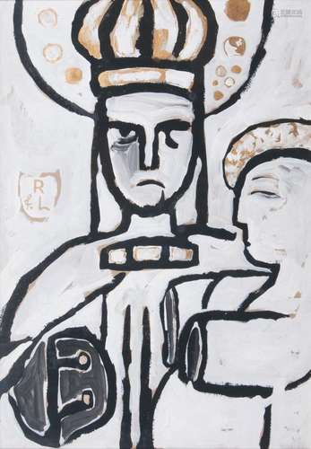 Lothar Malskat(Königsberg 1913 - Lübeck 1988)MadonnaÖl/Papier, 68 x 48 cm, r. u. monogr. L. M.,