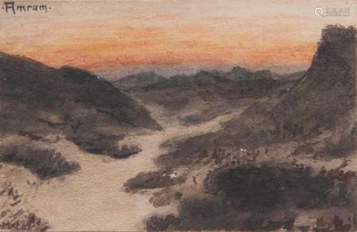 Magnus Weidemann(Hamburg 1880 - Keitum/Sylt 1967)Dünen auf AmrumAquarell, 9 x 14 cm, l. u. monogr.