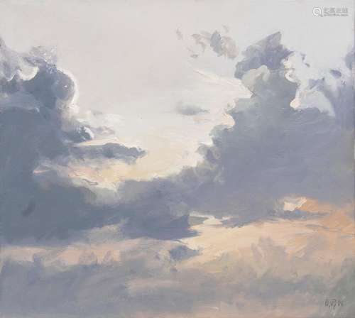 Ulf Petermann(Brunsbüttel 1950)Wolkenstudie IIÖl/Lw., 35 x 40 cm, r. u. monogr. U. Pe 06, auf dem