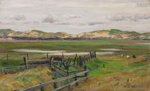 Hugo Köcke(Berlin 1876 - Westerland/Sylt 1956)Dünen auf SyltÖl/Lw. 50,5 x 80,5 cm, r. u. sign.