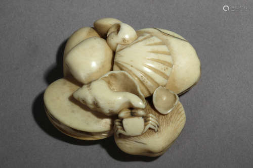 A 19th century Japanese netsuke. Signed Kosai?