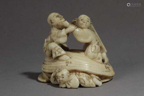 A mid 19th century Japanese netsuke from Edo period. Signed Masatsugu