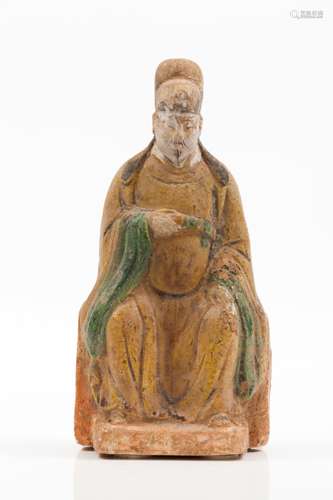 A terracotta figure of a dignitary, Ming Dynasty