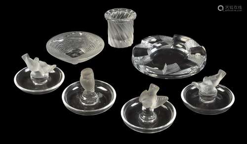 Lalique, Cristal Lalique, four cendriers