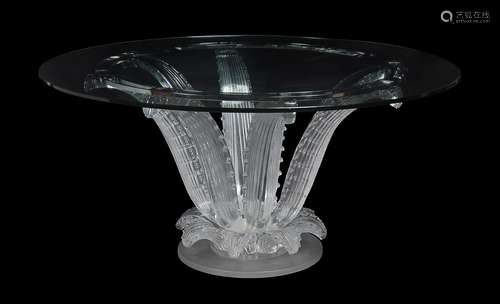 Lalique, Cristal Lalique, Cactus, a circular table