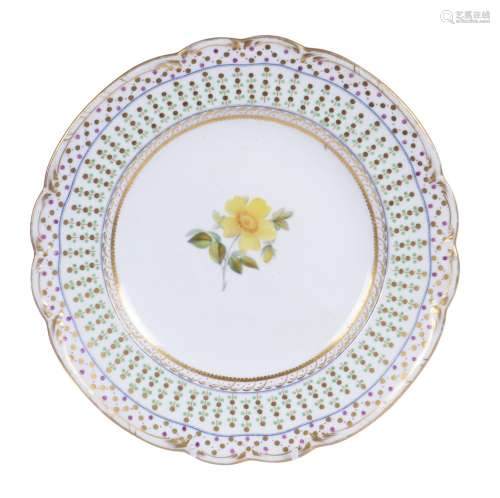 A Welsh porcelain plate